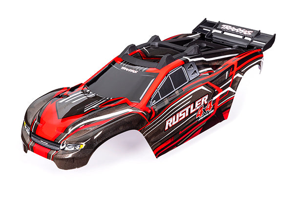 Traxxas 6740-Red Body Rustler 4X4 Red Complete