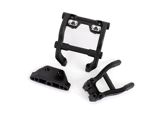 Traxxas 6777X Wheelie Bar Mount/Skidplte Blk