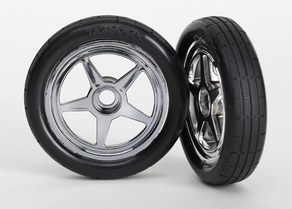 Traxxas 6975 T&W 5-Spoke Chrm/Frnt Drag Tir