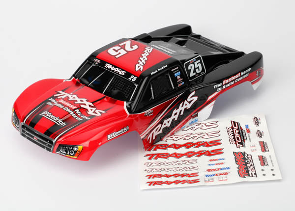 Traxxas 7084R Body 1/16 Slash Mark #25 Red