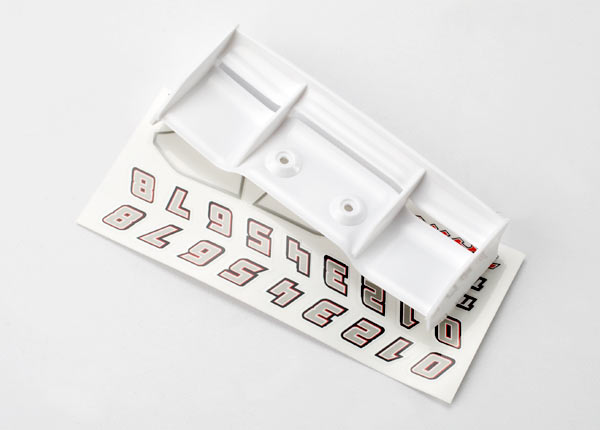 Traxxas 7123 Wing 1/16 E-Revo Wht Decals