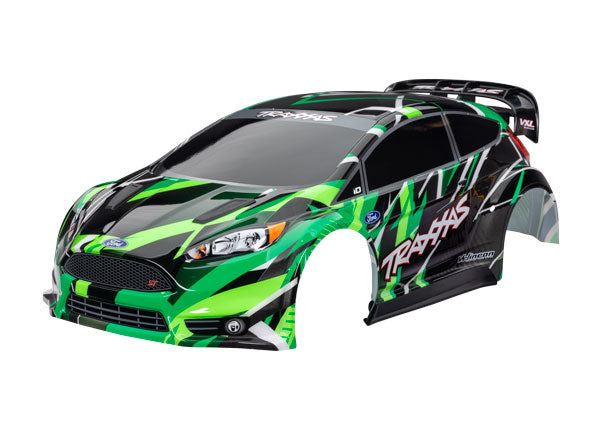 Traxxas 7427-Grn Body Ford Fiesta St Rally Vxl Grn