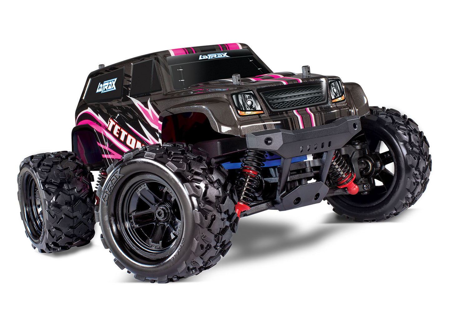 Traxxas 76054-5-Pink 1/18 Latrax Teton With Ac Chgr