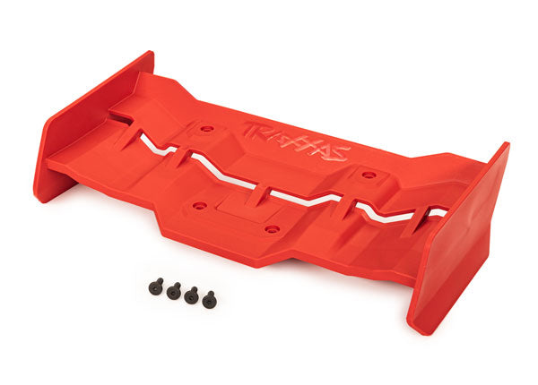 Traxxas 7821R Wing, Red/ 4X12 Fcs (4)