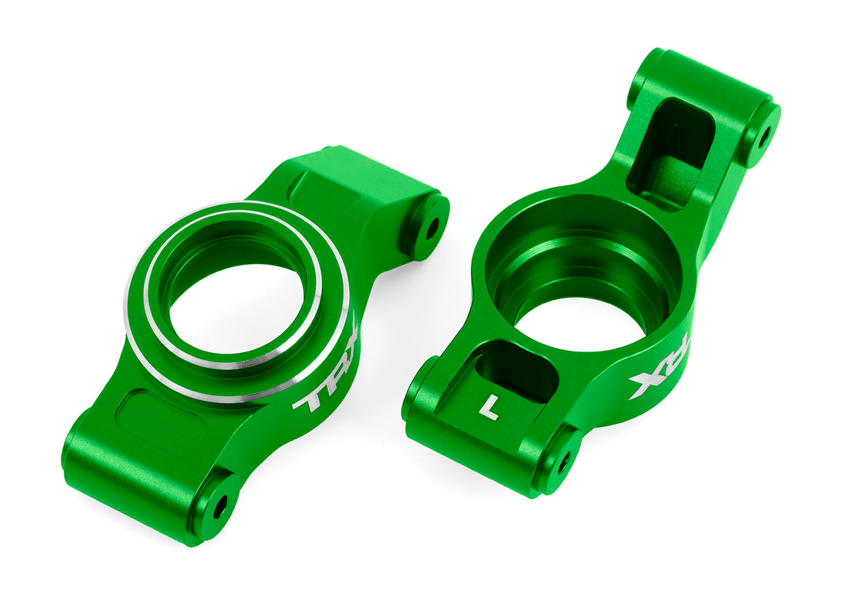Traxxas 7852-Grn Stub Axle Carriers Alum Green L/R