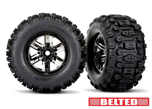 Traxxas 7871X T&W Xmaxx Blk Chrm Whl Maxx At