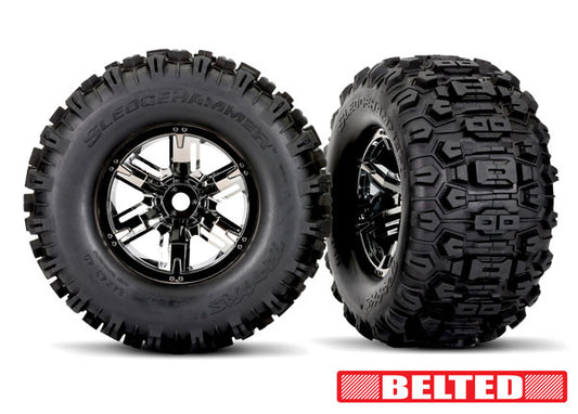 Traxxas 7871X T&W Xmaxx Blk Chrm Whl Maxx At
