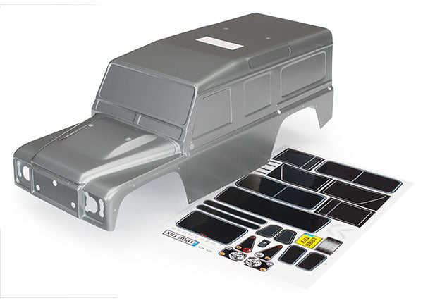Traxxas 8011X Body Trx-4 Defender Slvr Decal