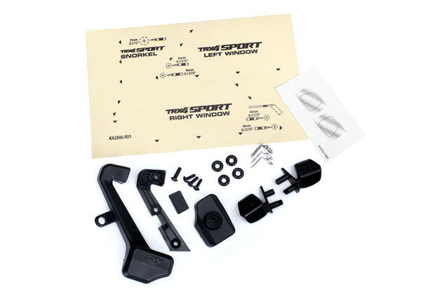 Traxxas 8119 Mirrors Side/Snorkel/Hardware