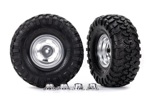 Traxxas 8159 T&W 2.2" Satin Chrm Whl Canyon Trl (2)