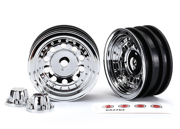 Traxxas 8175 Wheels Chrm 1.9/Ctr Cap & Dcl