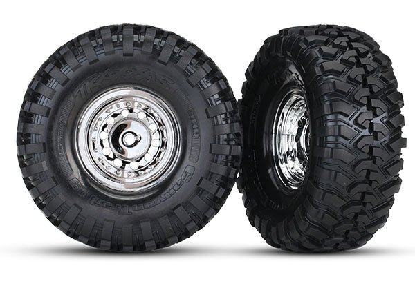 Traxxas 8177 T&W Chrm Ctr Cap Whl/Canyon