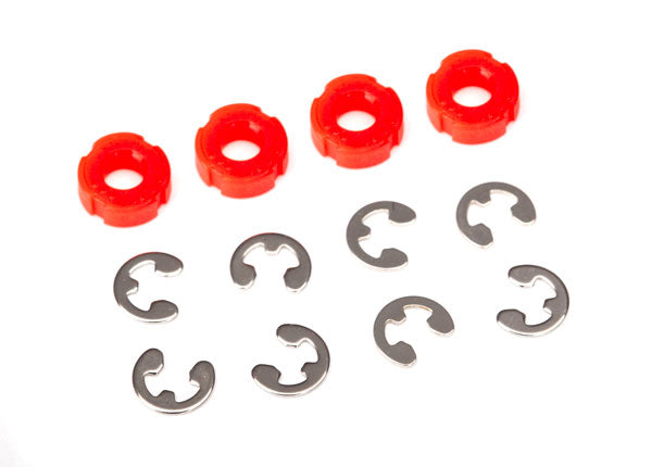 Traxxas 8261 Piston Damper Red (4)/ E-Clips