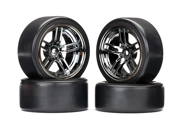 Traxxas 8378 T&W Ss Blk Chrm 1.9/Drift F&R