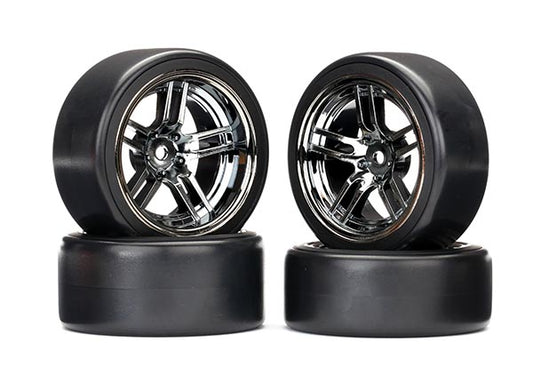 Traxxas 8378 T&W Ss Blk Chrm 1.9/Drift F&R