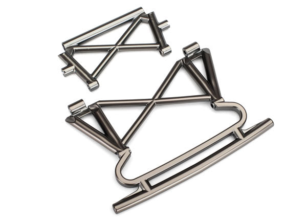 Traxxas 8535X Bumper Fr (Blk Chrome)/Suppor