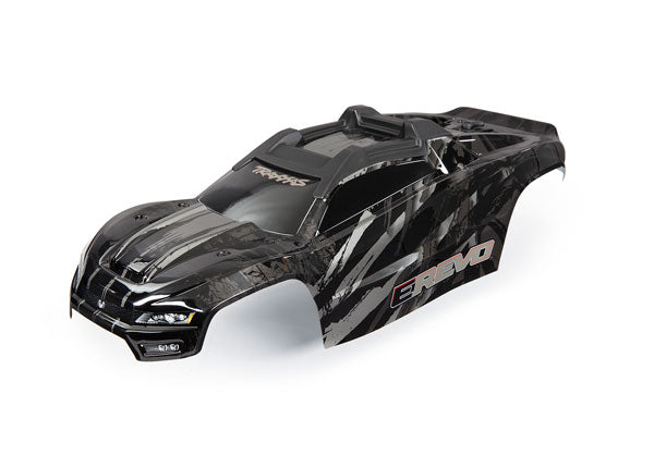 Traxxas 8611R Body, E-Revo, Black/ Window, G
