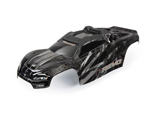 Traxxas 8611R Body, E-Revo, Black/ Window, G