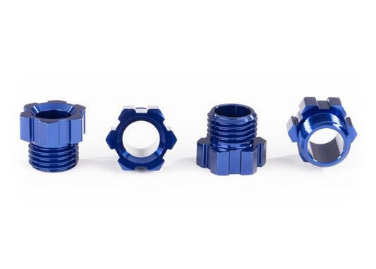 Traxxas 8886X Stub Axle Nut Alum Blue