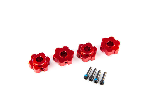 Traxxas 8956R Wheel Hubs Hex Alum Red