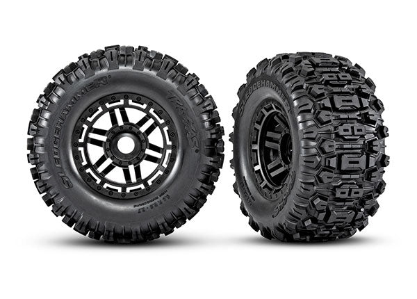 Traxxas 8973 T&W Black Whl/Sledgehammer 17Mm