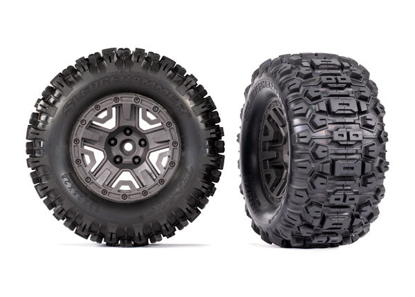 Traxxas 9072-Gray T&W Char Gry 2.8 Whl/Sldgehmmr
