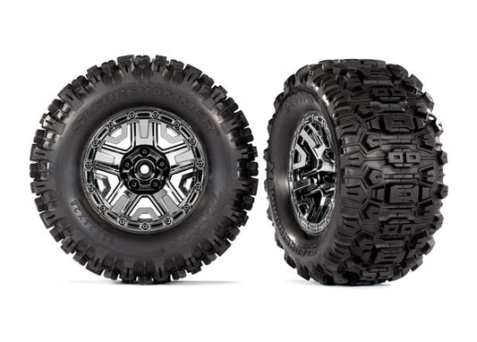 Traxxas 9072 T&W Blk Chrm 2.8 Whl/Sldgehmmr