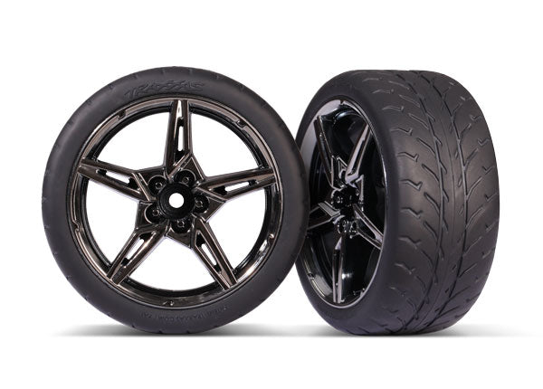 Traxxas 9371 T&W Split Spoke Blk Chrm 2.0' Response Rear