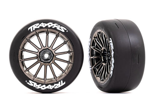 Traxxas 9374R T&W Blk Chrm 2.0 Slick Frnt