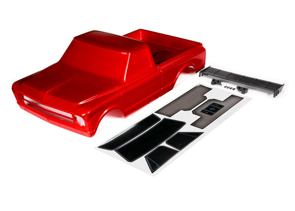 Traxxas 9411R Body C10 Red Includes Wing And Decals