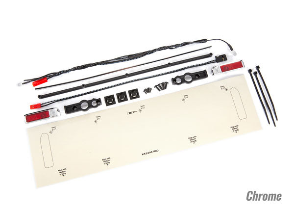 Traxxas 9497R Led Lights/Tail Lights Red, Chrome Trim