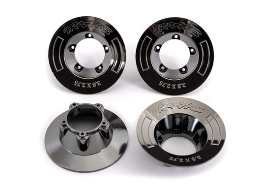Traxxas 9568T Wheel Covers Black Chrm (9572)