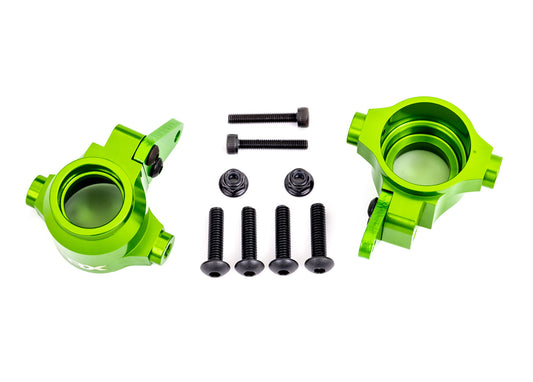 Traxxas 9635G Steering Blocks Alum Green L/R