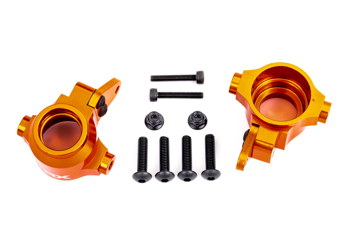 Traxxas 9635T Steering Blocks Alum Orange L/R
