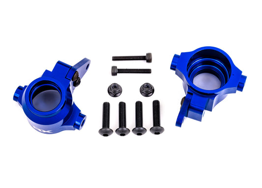 Traxxas 9635X Steering Blocks Alum Blue L/R