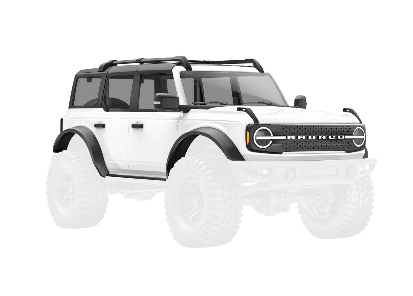 Traxxas 9711 Body 1/18 Bronco White