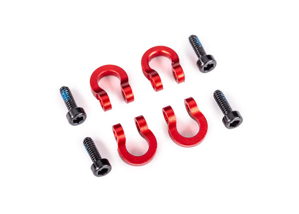 Traxxas 9734R Bumper D-Rings Alum Red
