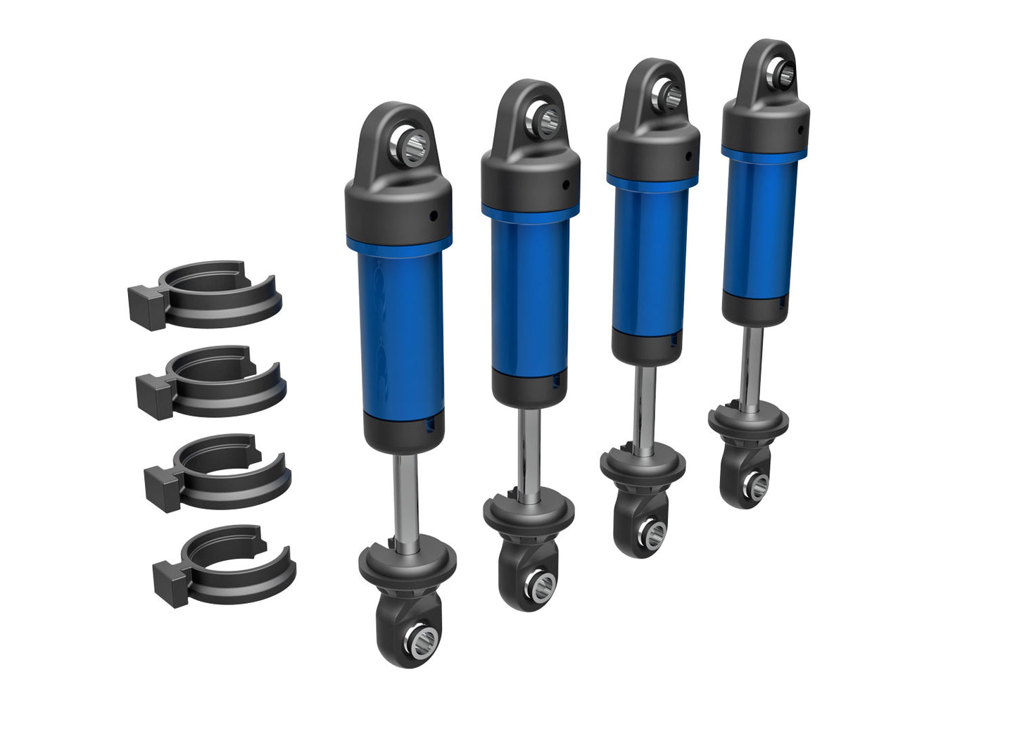 Traxxas 9764-Blue Shocks W/O Springs Blue