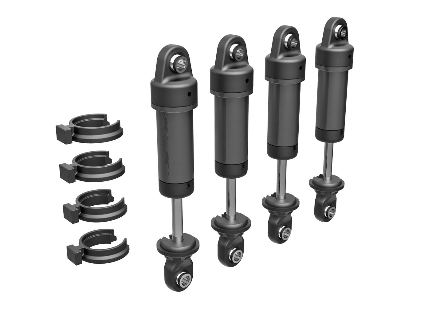 Traxxas 9764-Gray Shock W/O Spring Drk Titanium