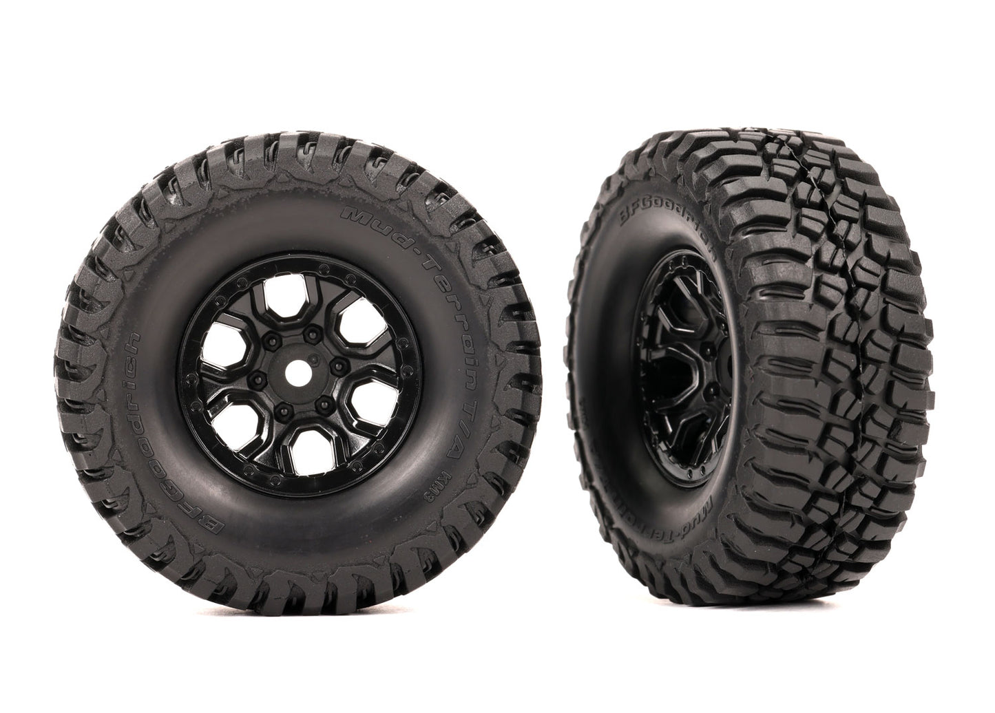 Traxxas 9774 T&W Blk 1.0 Whl, Bfg Mt Ta Km3